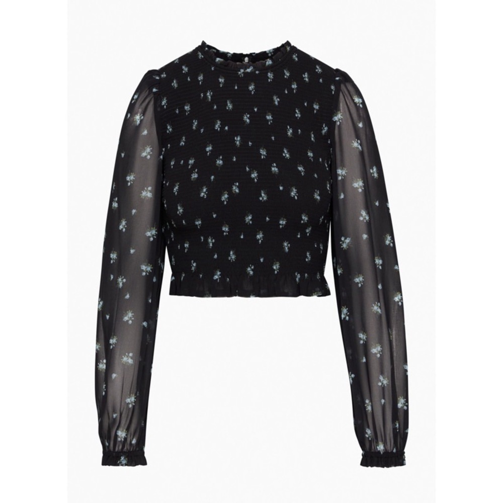 ARITZIA WILFRED Tempest Blouse in Black and White Floral